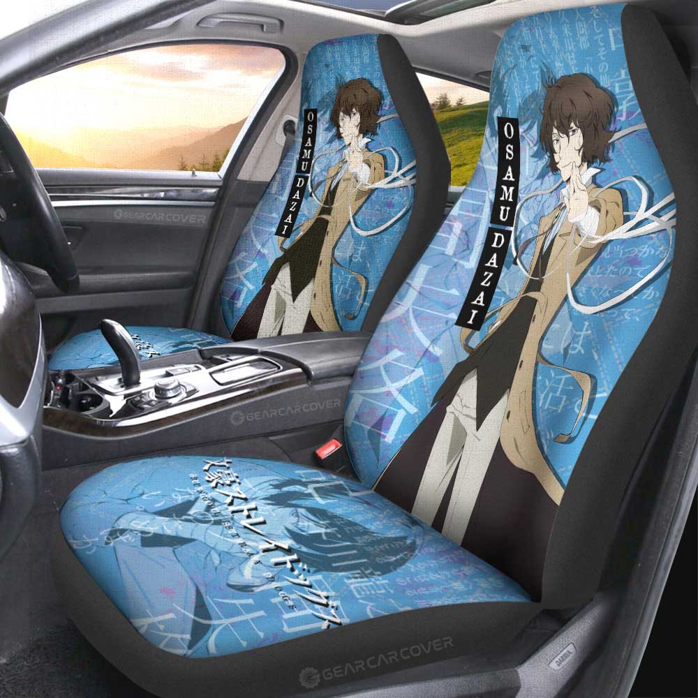 Osamu Dazai Car Seat Covers Custom Bungou Stray Dogs Anime Car Accessories - Gearcarcover - 4