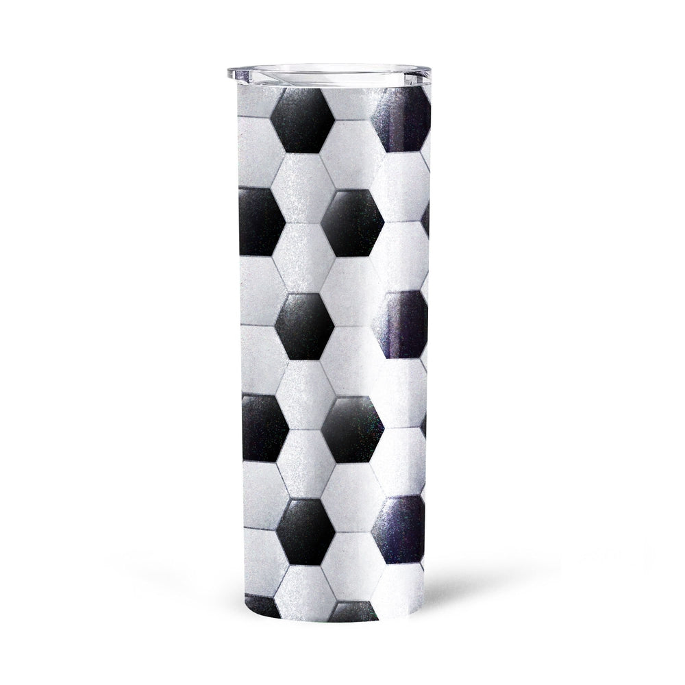 Pattern Ball Soccer Tall Glitter Tumbler - Gearcarcover - 4