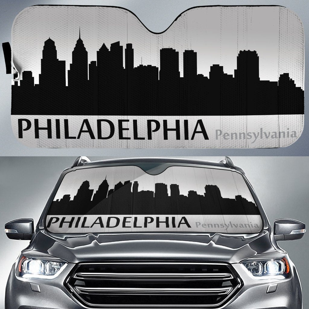 Pennsylvania Philadelphia Skyline Car Sunshade Custom Car Accessories - Gearcarcover - 1