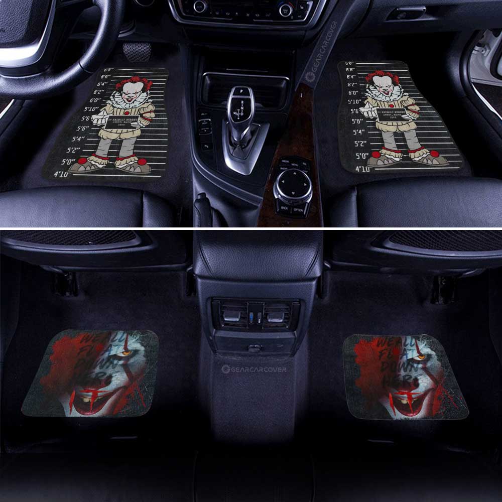 Pennywise From It Car Floor Mats Custom Horror Characters Car Accessories - Gearcarcover - 2