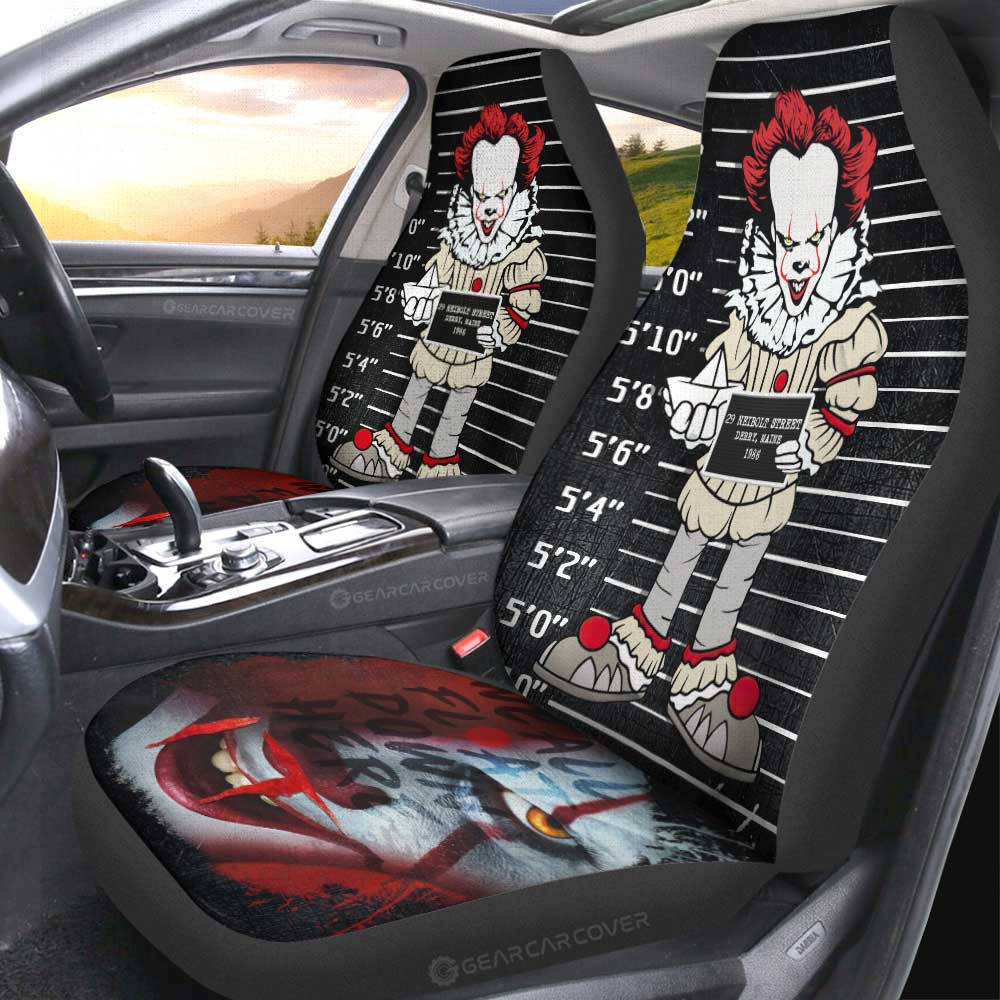 Pennywise From It Car Seat Covers Custom Horror Characters Car Accessories - Gearcarcover - 4