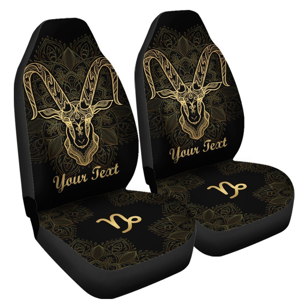 Personalized Capricorn Car Seat Covers Custom Zodiac Sign Car Accessories - Gearcarcover - 4