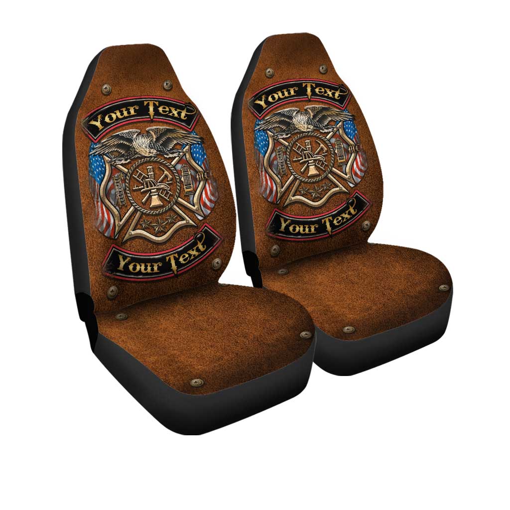 Personalized Firefighter Car Seat Covers Custom Name Car Accessories - Gearcarcover - 3