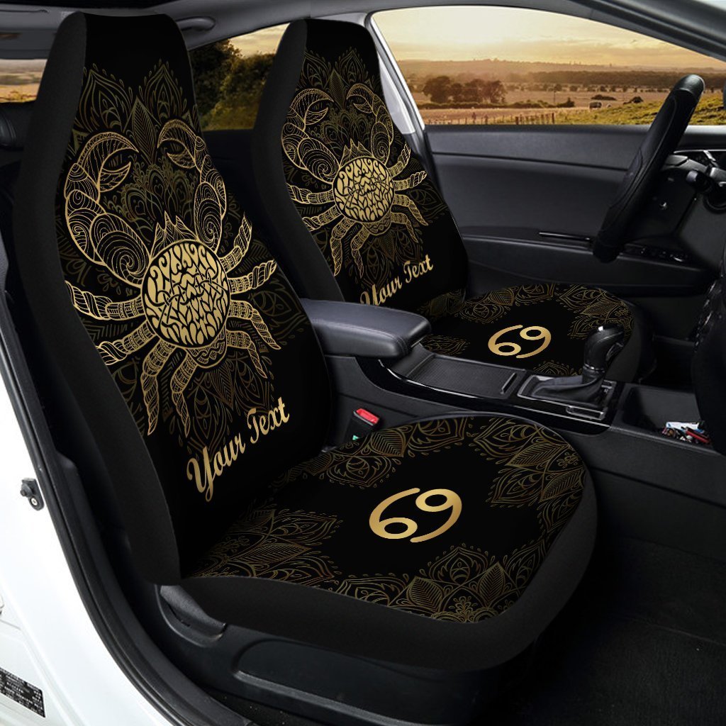 Personalized Name Zodiac Cancer Car Seat Covers Custom Car Accessories - Gearcarcover - 3