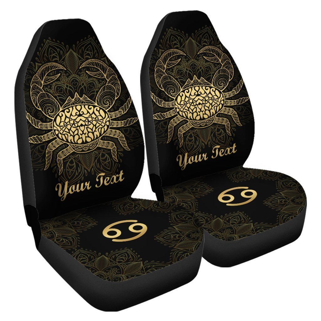 Personalized Name Zodiac Cancer Car Seat Covers Custom Car Accessories - Gearcarcover - 4