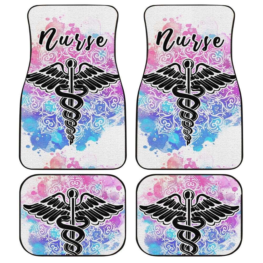 Personalized Nurse Car Floor Mats Custom Mandala Car Accessoories For Nurse - Gearcarcover - 5
