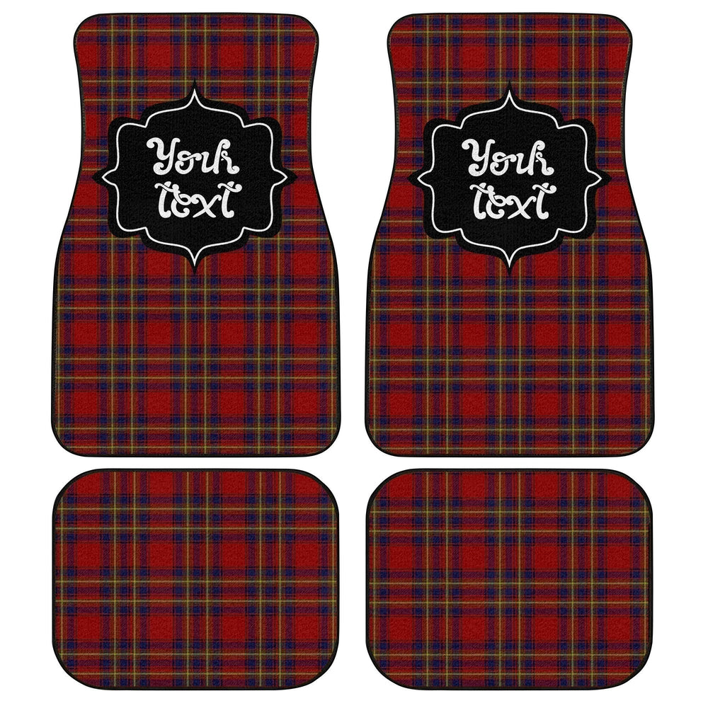 Personalized Oliver Tartan Car Floor Mats Custom Name Car Accessories - Gearcarcover - 1