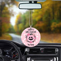 Personalized Pink Pumpkin Ornament Custom Name Car Accessories Pink Halloween Decorations - Gearcarcover - 3