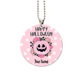 Personalized Pink Pumpkin Ornament Custom Name Car Accessories Pink Halloween Decorations - Gearcarcover - 1