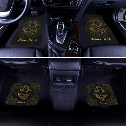 Personalized Pisces Car Floor Mats Custom Zodiac Sign Pisces Car Accessories - Gearcarcover - 2