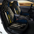 Personalized Police Car Seat Covers Custom Thin Blue Line - Gearcarcover - 3