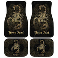 Personalized Scorpio Car Floor Mats Custom Zodiac Sign Scorpio Car Accessories - Gearcarcover - 1
