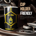 Personalized U.S Army Veterans Tumbler Cup Customized Name US Military Car Accessories - Gearcarcover - 3
