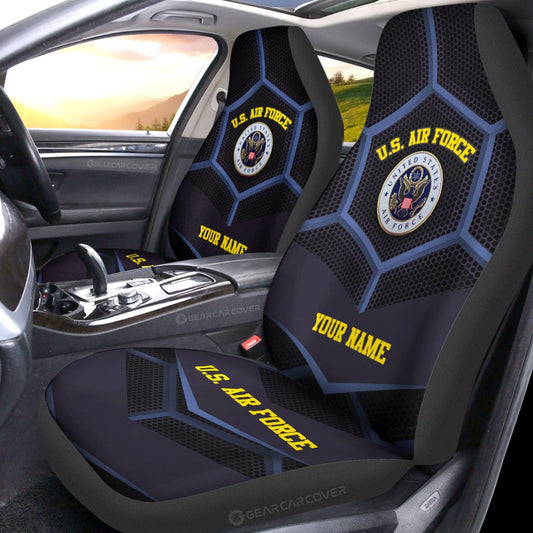 Personalized U.S. Air Force Military Car Seat Covers Custom Name Car Accessories - Gearcarcover - 2