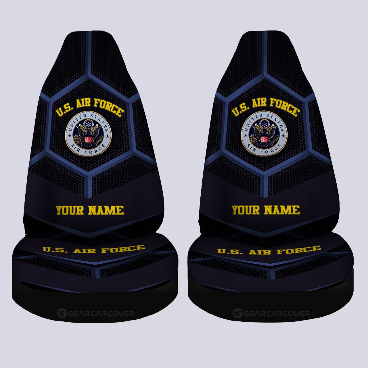 Personalized U.S. Air Force Military Car Seat Covers Custom Name Car Accessories - Gearcarcover - 4