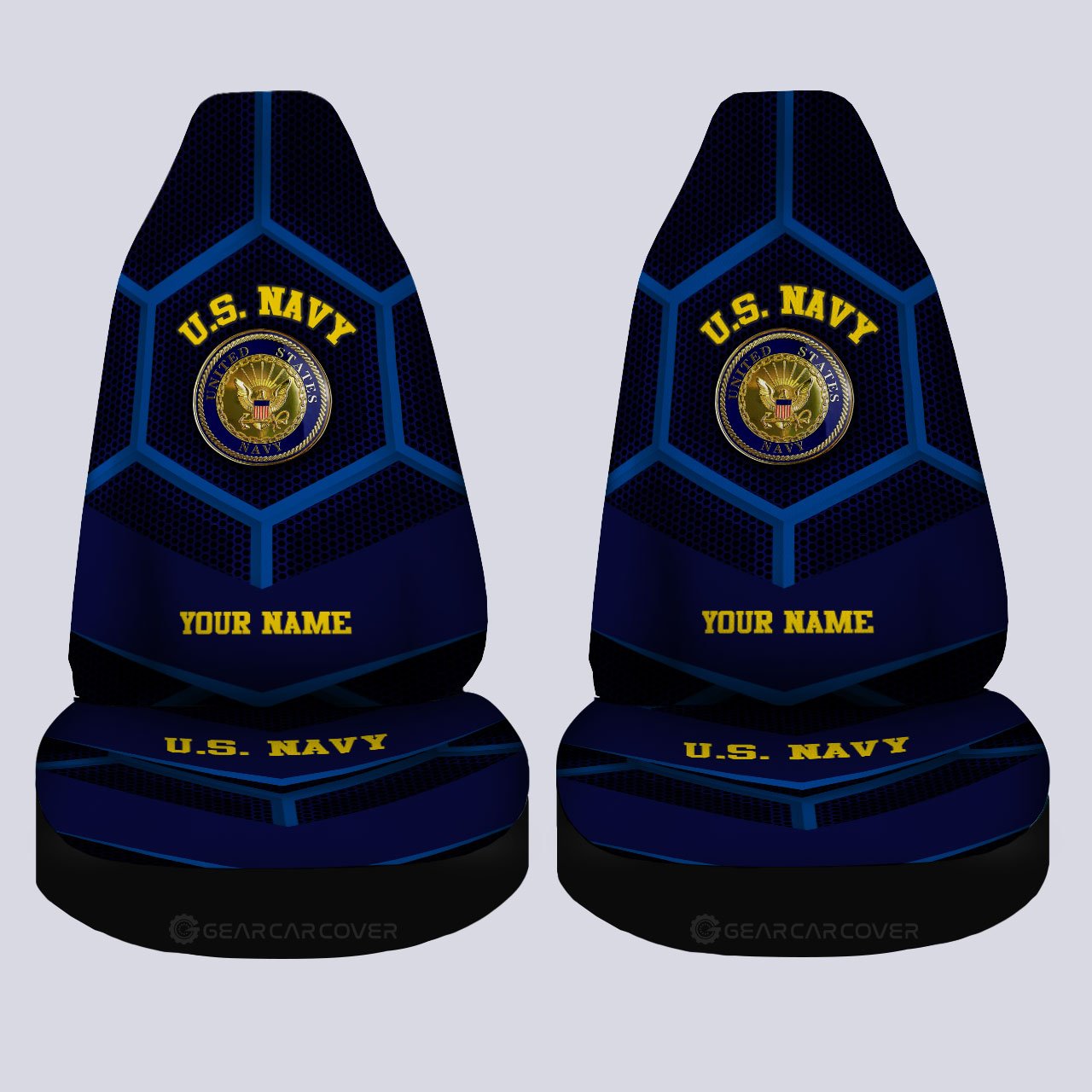 Personalized U.S. Navy Military Car Seat Covers Custom Name Car Accessories - Gearcarcover - 4