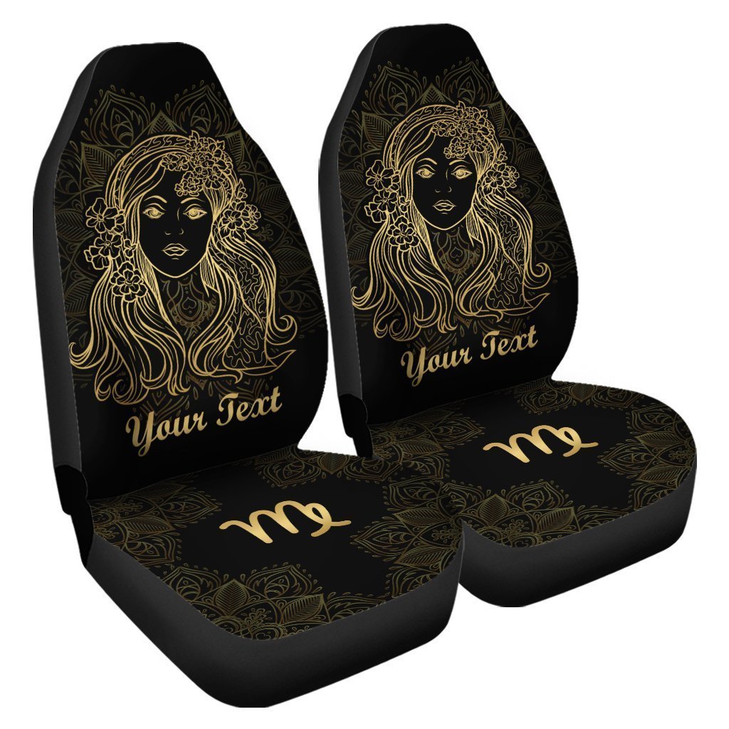 Personalized Virgo Car Seat Covers Custom Name Zodiac Sign Car Accessories - Gearcarcover - 4