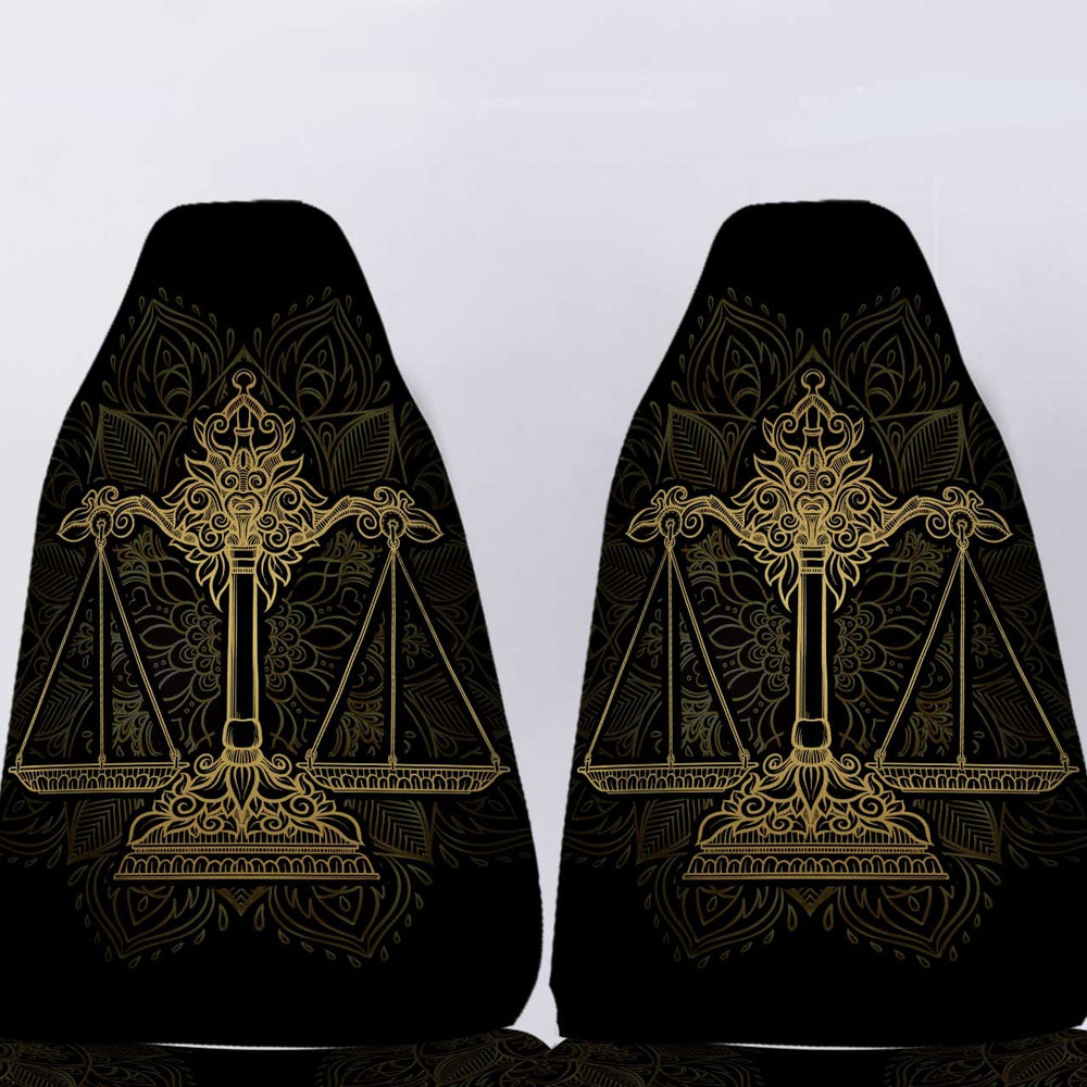 Personalized Zodiac Sign Libra Car Seat Covers Custom Name Car Accessories - Gearcarcover - 5