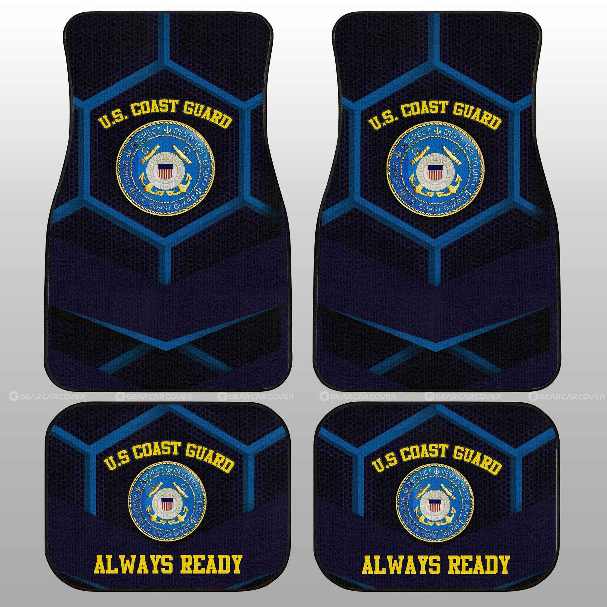 Personalzied U.S. Coast Guard Car Floor Mats Customized Name US Military Car Accessories - Gearcarcover - 5