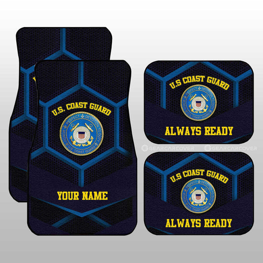 Personalzied U.S. Coast Guard Car Floor Mats Customized Name US Military Car Accessories - Gearcarcover - 2