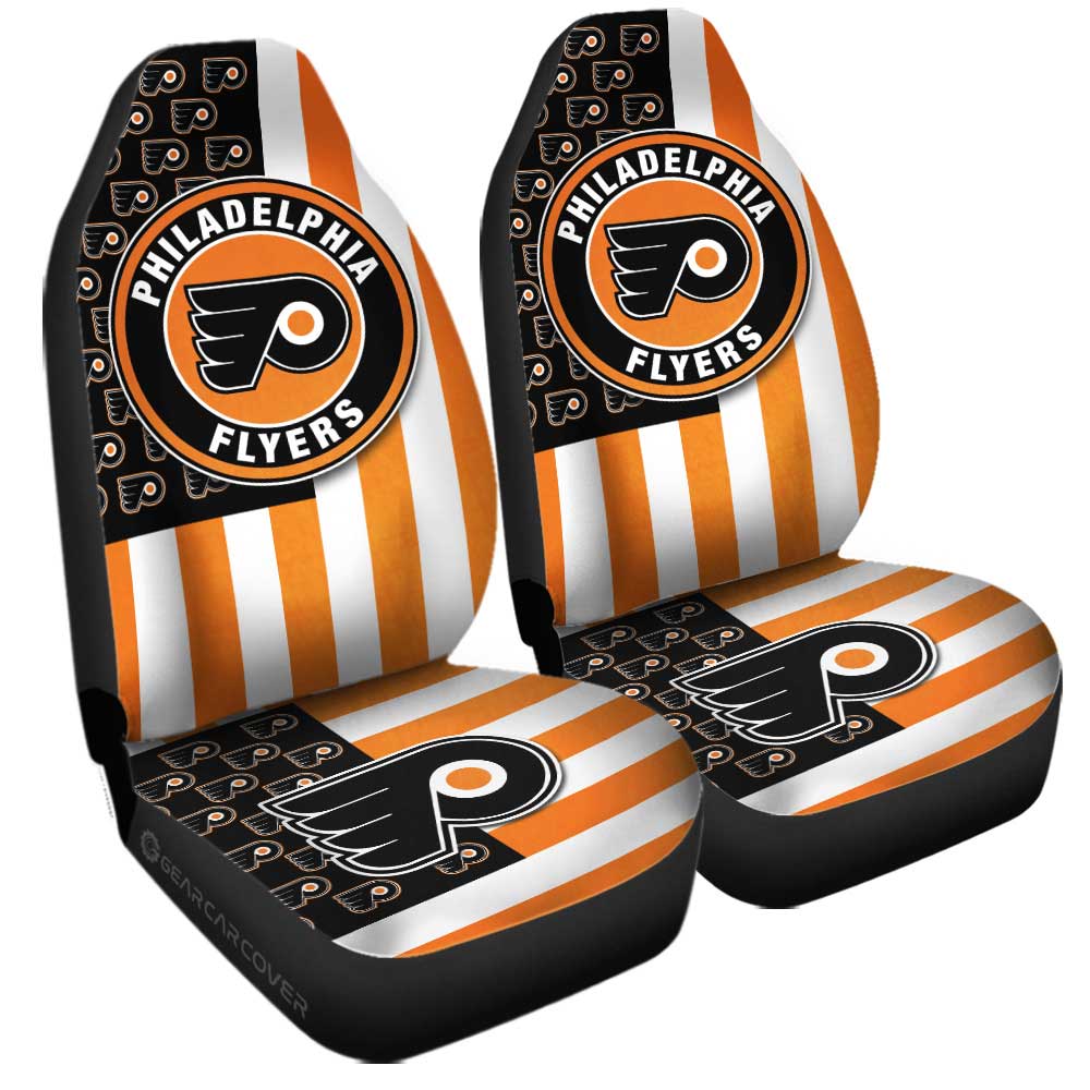 Philadelphia Flyers Car Seat Covers Custom US Flag Style - Gearcarcover - 3