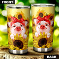 Pig Sunflower Custom Tumbler Stainless Steel - Gearcarcover - 2