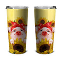 Pig Sunflower Custom Tumbler Stainless Steel - Gearcarcover - 4
