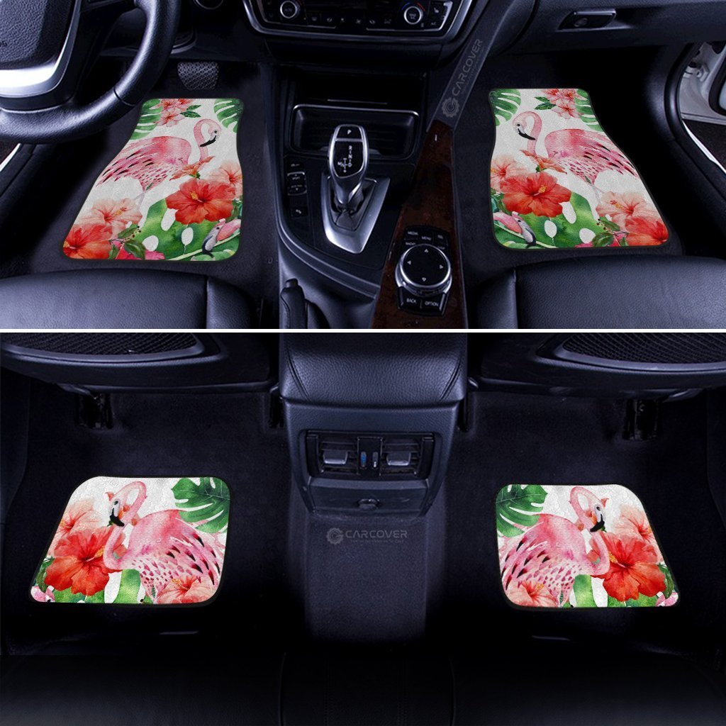 Pink Flamingo Car Floor Mats Custom Cool Car Interior Accessories - Gearcarcover - 2