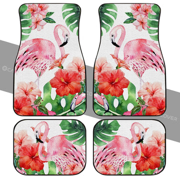 Pink Flamingo Car Floor Mats Custom Cool Car Interior Accessories - Gearcarcover - 1