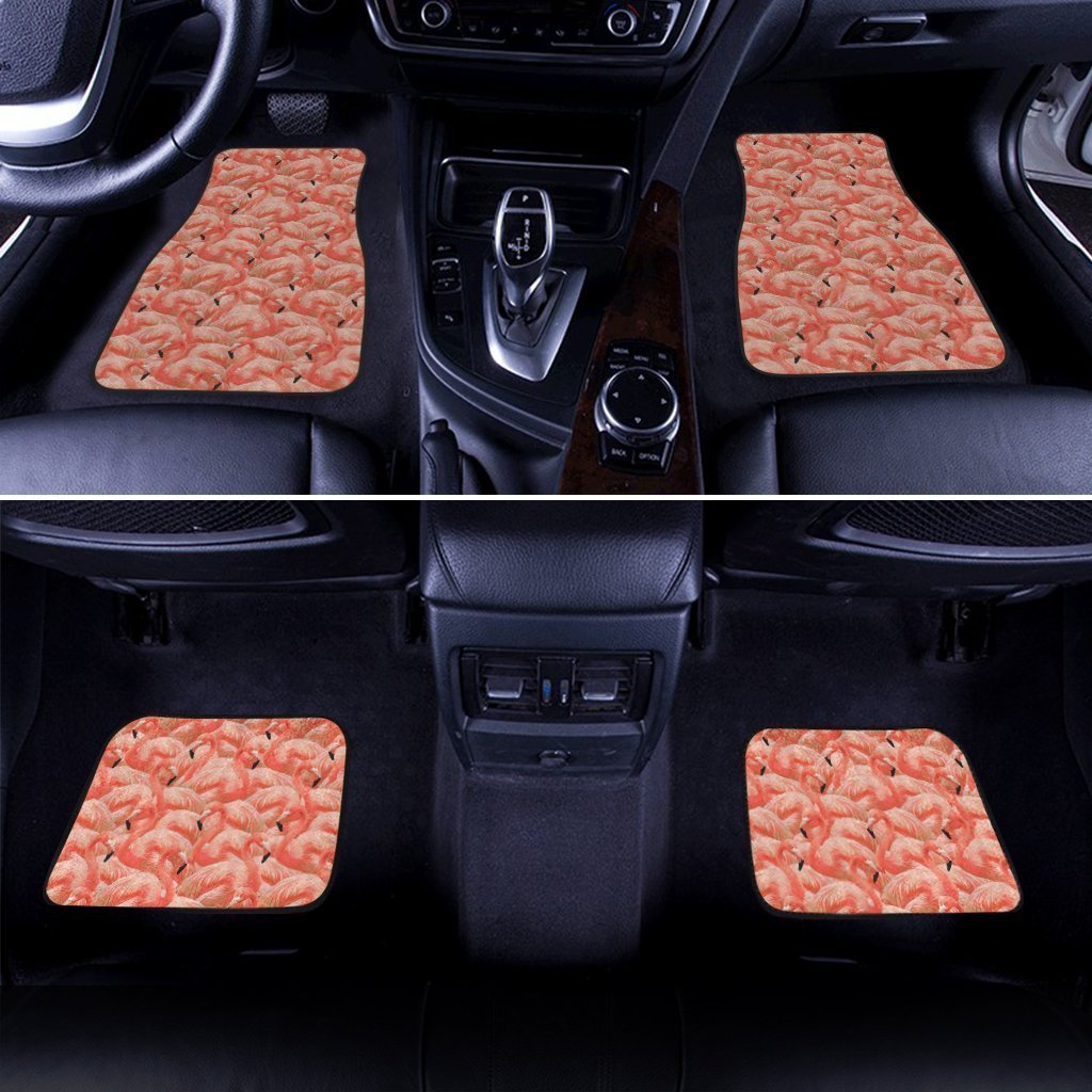 Pink Flamingo Car Floor Mats Custom Flamingo Car Accessories Gift Idea - Gearcarcover - 2