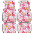 Pink Flamingo Car Floor Mats Custom Flower Car Accessories - Gearcarcover - 1
