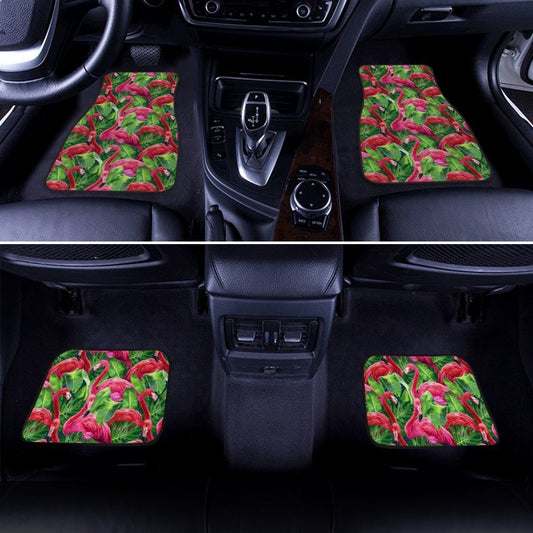 Pink Flamingo Car Floor Mats Custom Tropical Flamingo Car Accessories - Gearcarcover - 2