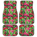 Pink Flamingo Car Floor Mats Custom Tropical Flamingo Car Accessories - Gearcarcover - 1