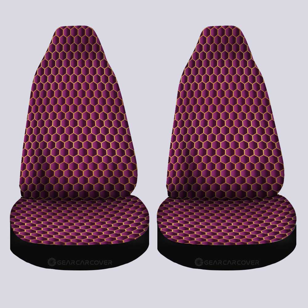 Pink Pattern Car Seat Covers Custom Honeycomb Background Car Accessories - Gearcarcover - 2
