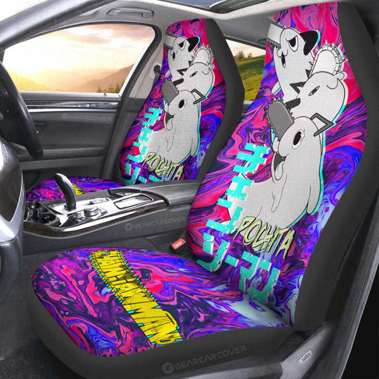 Pochita Car Seat Covers Custom Chainsaw Man Anime - Gearcarcover - 2