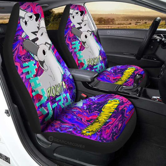 Pochita Car Seat Covers Custom Chainsaw Man Anime - Gearcarcover - 1