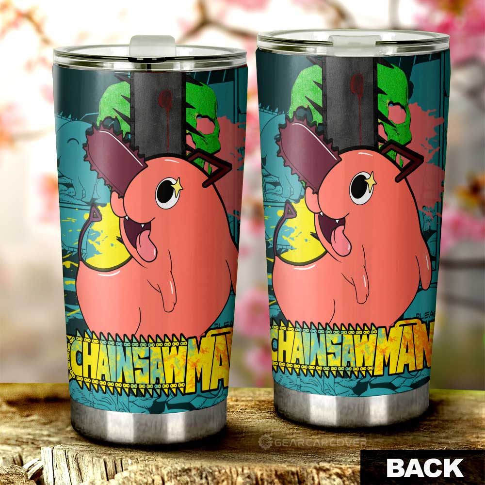 Pochita Tumbler Cup Custom Chainsaw Man Anime Car Interior Accessories - Gearcarcover - 3