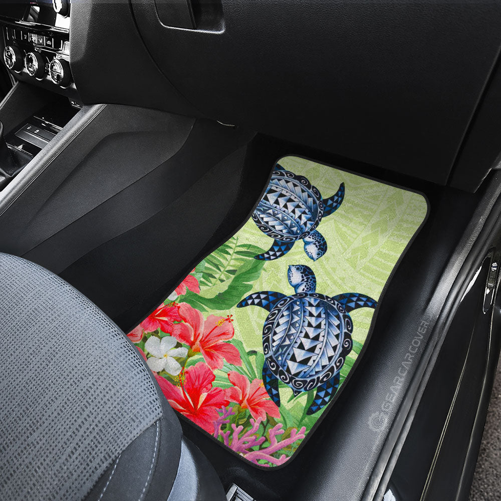 Polynesian Turtle Car Floor Mats Custom Flowers Car Accessories - Gearcarcover - 4