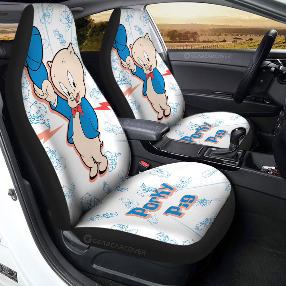 Porky Pig Car Seat Covers Custom Cartoon Car Accessories - Gearcarcover - 1
