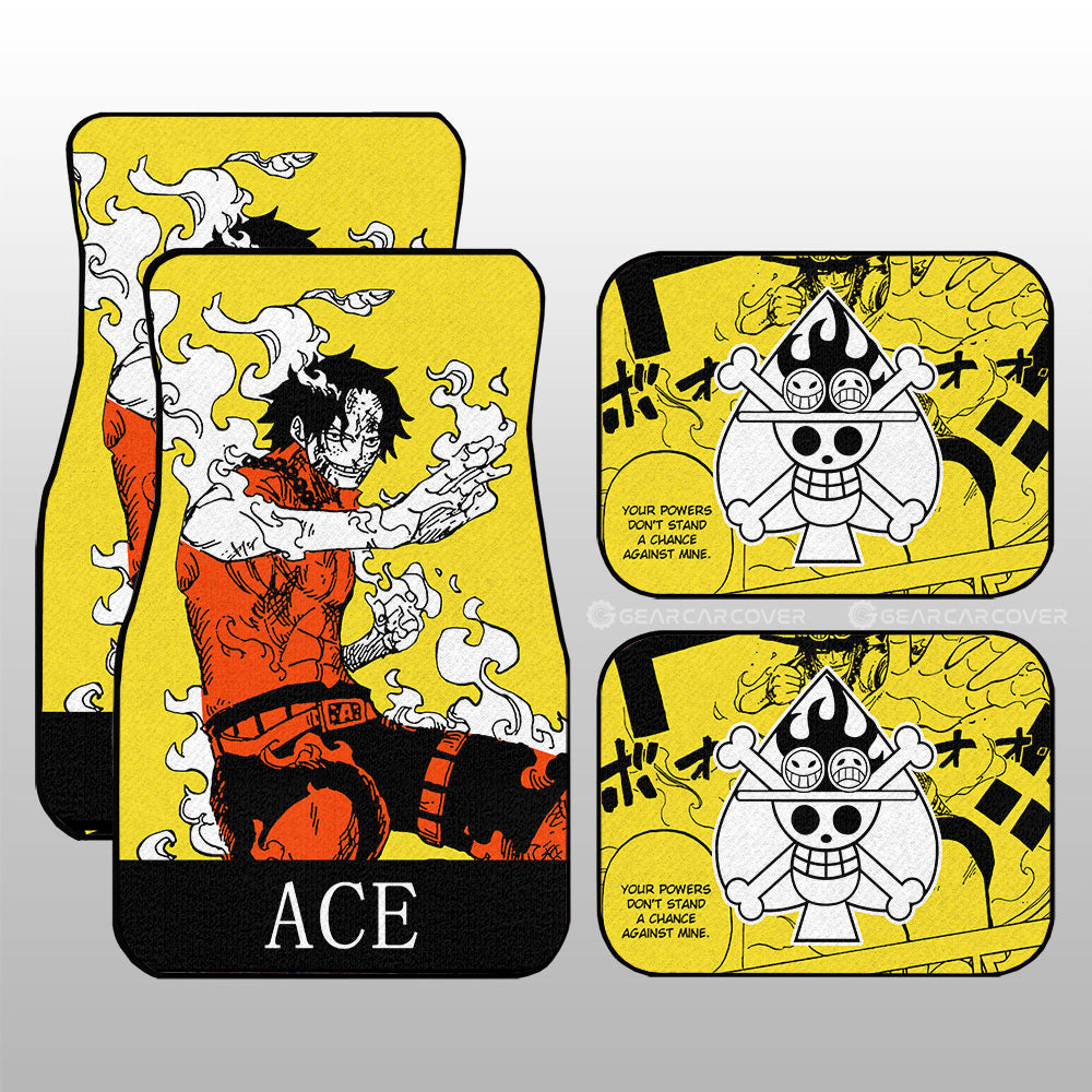 Portgas D Ace Car Floor Mats Custom One Piece Anime Car Accessories - Gearcarcover - 3