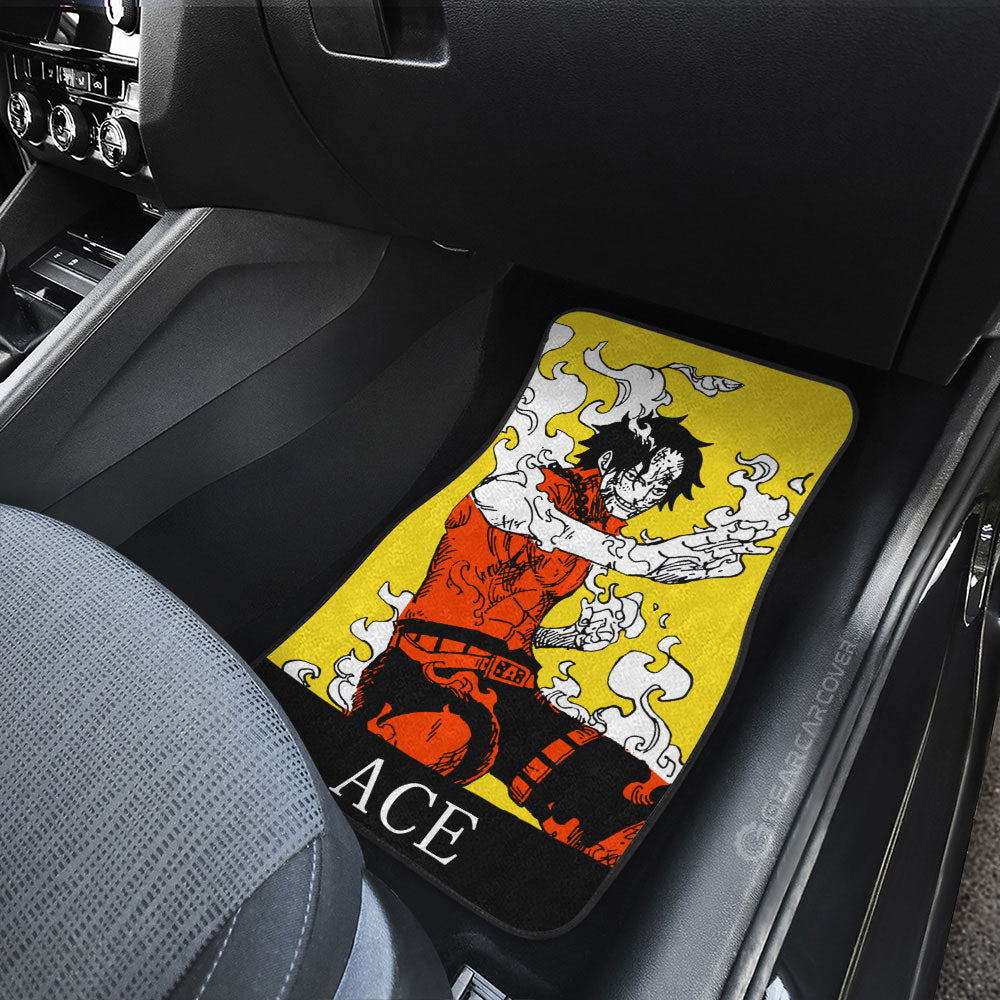 Portgas D Ace Car Floor Mats Custom One Piece Anime Car Accessories - Gearcarcover - 4