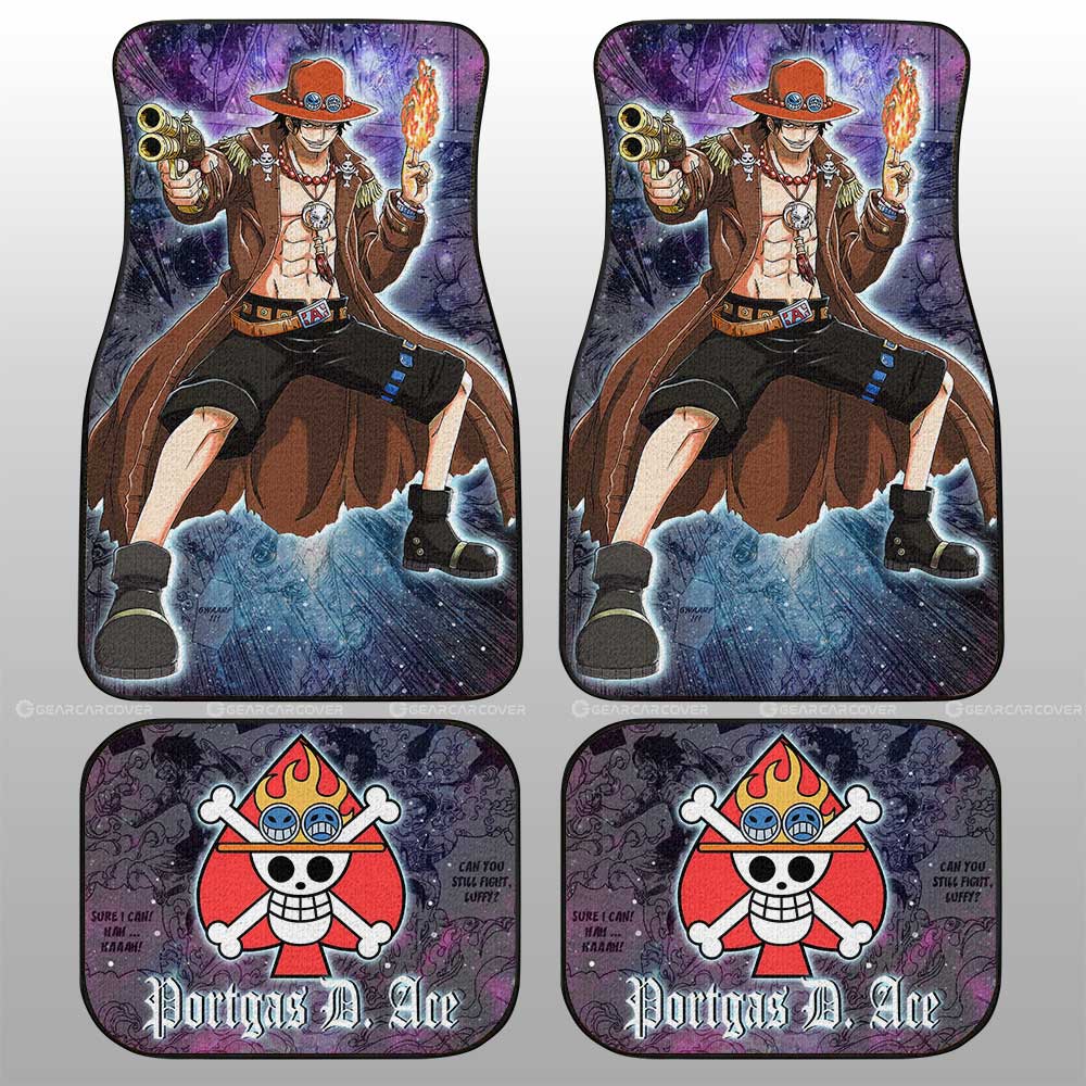 Portgas D. Ace Car Floor Mats Custom Galaxy Style One Piece Anime Car Accessories - Gearcarcover - 2