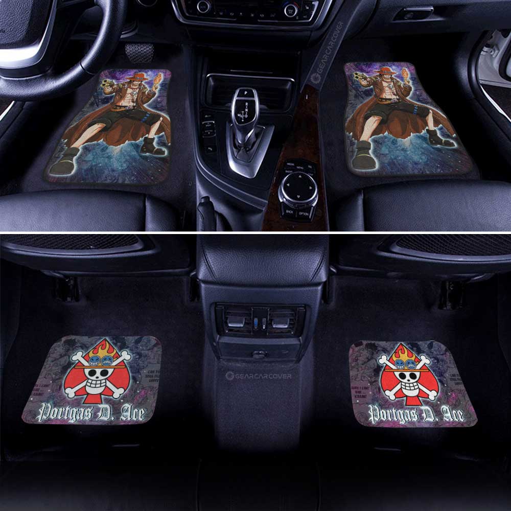 Portgas D. Ace Car Floor Mats Custom Galaxy Style One Piece Anime Car Accessories - Gearcarcover - 3