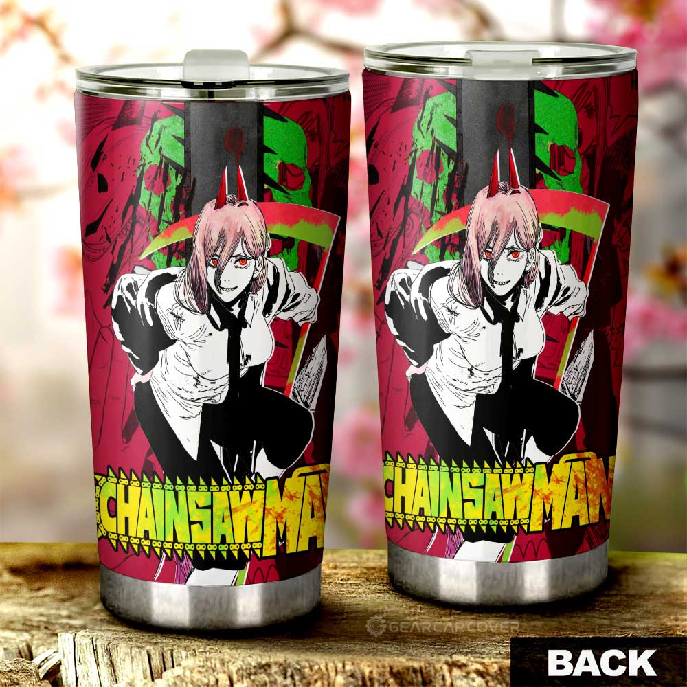 Power Tumbler Cup Custom Chainsaw Man Anime Car Interior Accessories - Gearcarcover - 3