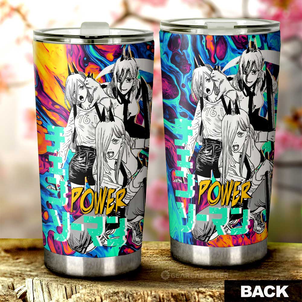 Power Tumbler Cup Custom Chainsaw Man Anime - Gearcarcover - 3