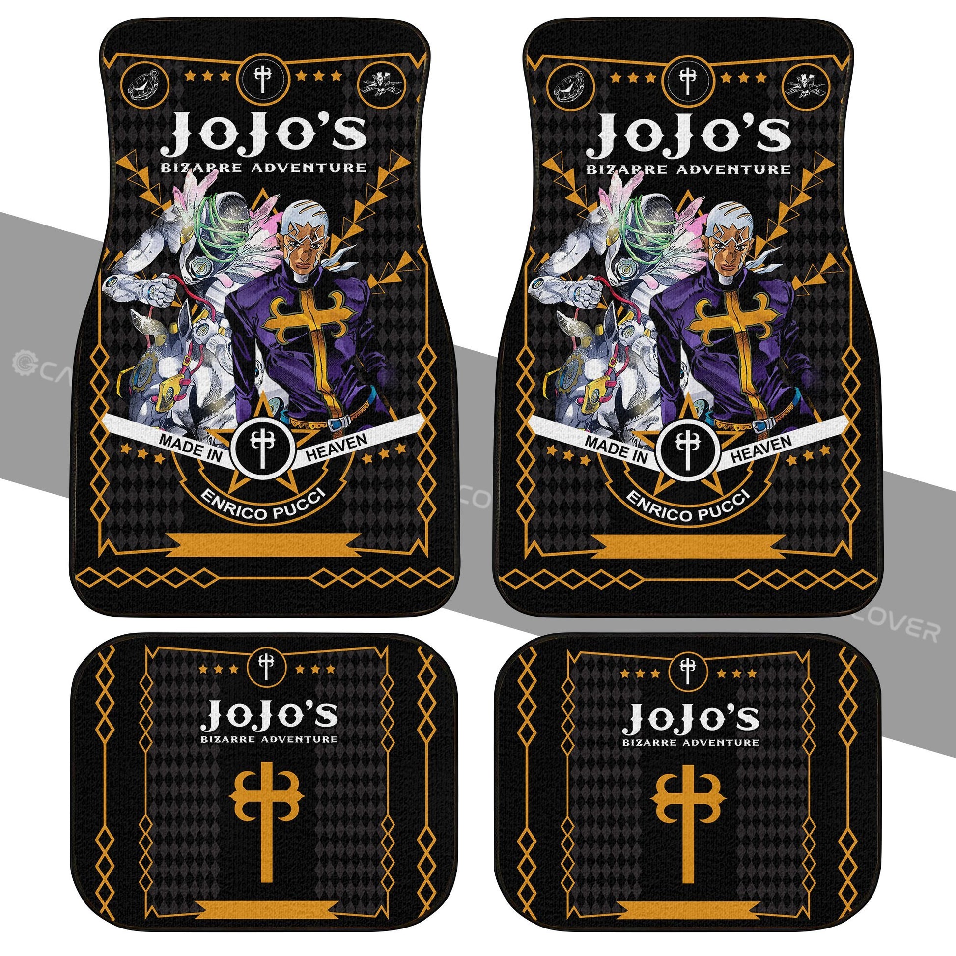 Pucci Car Floor Mats Custom JoJo's Bizarre Anime Car Interior Accessories - Gearcarcover - 2