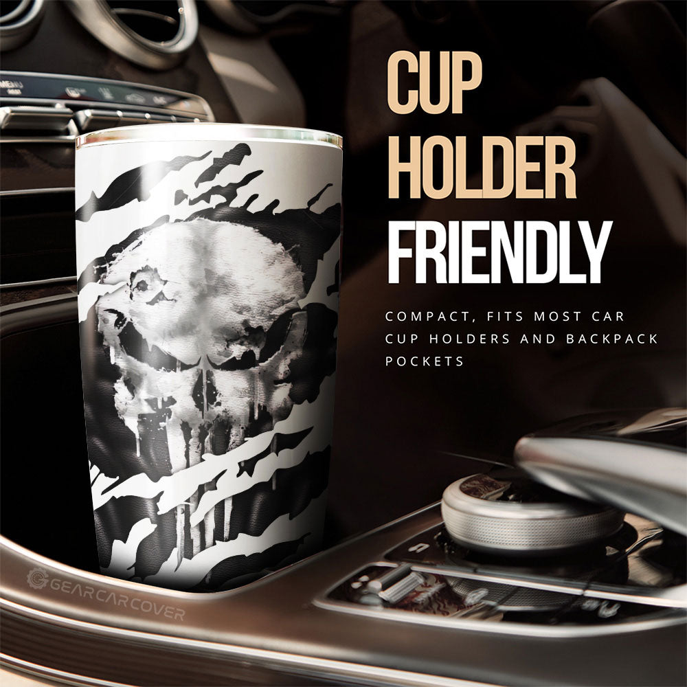Punisher Tumbler Cup Custom Uniform Car Accessories - Gearcarcover - 3
