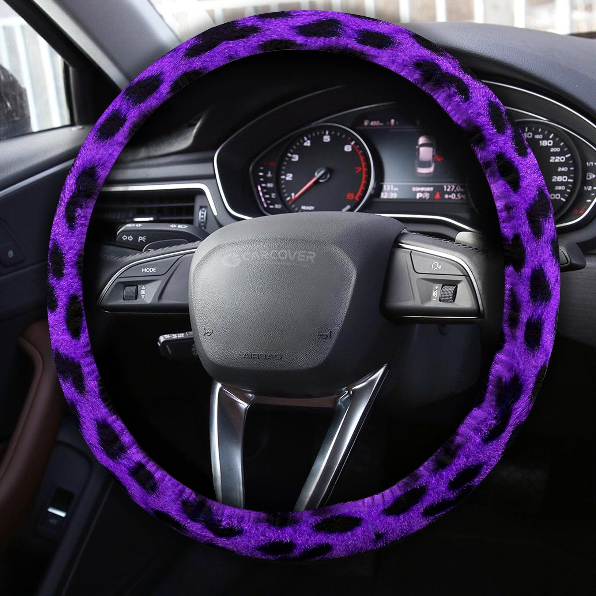Purple Cheetah Skin Steering Wheel Cover Custom Printed Car Accessories - Gearcarcover - 3