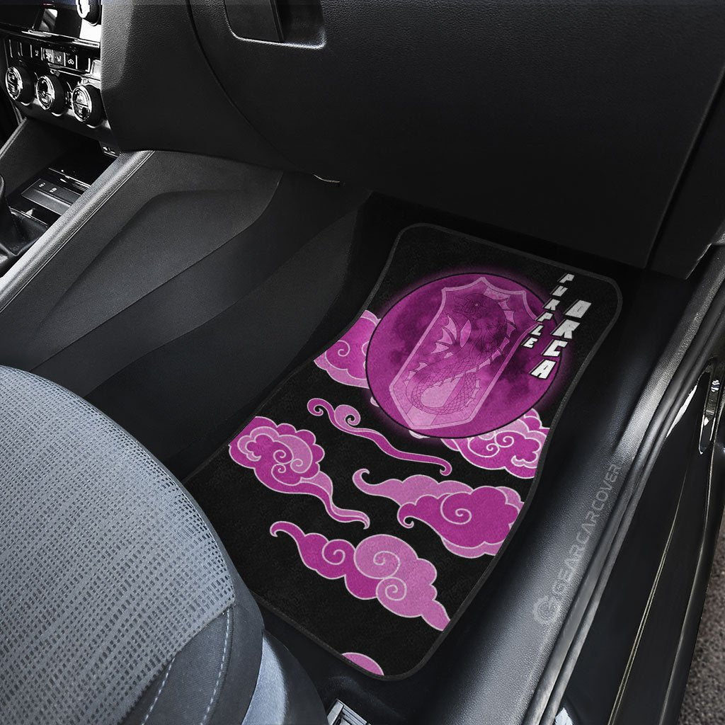 Purple Orca Car Floor Mats Custom Anime Black Clover Car Interior Accessories - Gearcarcover - 4