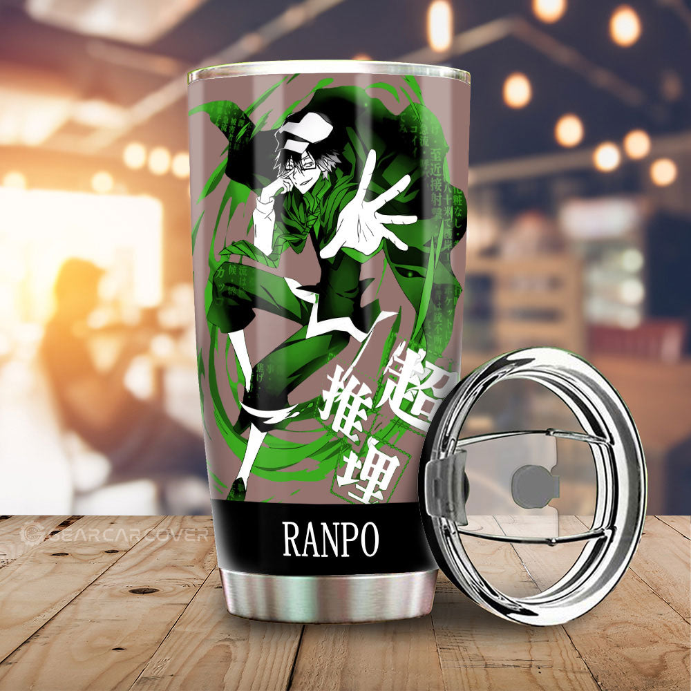 Ranpo Edogawa Tumbler Cup Custom Bungou Stray Dogs Anime Car Interior Accessories - Gearcarcover - 3
